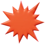 Comic burst sticker